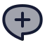 Comment Add icon with duotone standard style